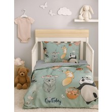 Mira Home Yenidoğan Kız / Erkek Unisex Bebek Nevresim Takımı %100 Pamuklu Sevimli Hayvanlar