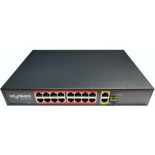 Uranıum POE-G1621SFP-300W 16 Port Gıgabıt+2xgb RJ45+1XSFP Uplınk Poe Rackmount Swıtch (Realtek Chıpset)