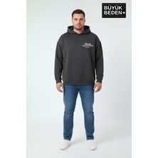 Superlife Erkek Büyük Beden Hoodie –rahat Kalıp Konforlu Unified Baskılı Sweatshirt SPR26BSW968