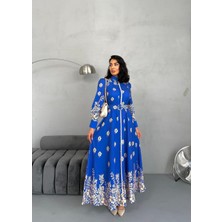 Suphias Atlas Kumaş Elbise (Kemer Dahildir)