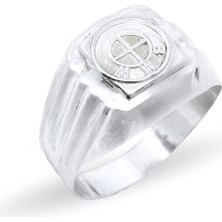 Oya Silver Bmw Amblemli Gümüş Erkek Retro Yüzük