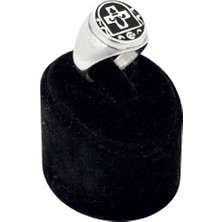 Oya Silver Fleur De Lis Gümüş Retro Erkek Yüzük