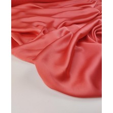 Kumaş Parça Nar Çiçeği Renkte Ince Saten Kumaş En: 140 cm