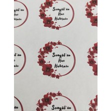 24 Adet 4 cm Kişiye Özel Hac Hatırası Baskılı Mat Etiket Sticker-1