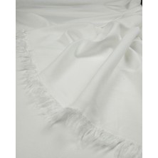 Kumaş Parça Pamuk Tencel Dokuma Ekru Renk En: 140 cm