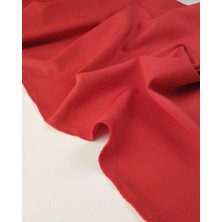Kumaş Parça Kırmızı Renkte Krep Kumaş (En 140 cm x Boy 315 Cm)