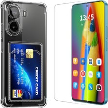Teleplus Xiaomi Poco X7 Pro Kılıf Kamera Korumalı Kartlıklı Kılıf ve Ekran Koruyucu