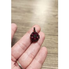 BaharEli El Yapımı Cevşen Kolye Ucu / Nazarlık / Bordo