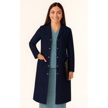 Vatan Tekstil Kadın Klasik Yaka Alpaka Kumaş Slim Fit Önlük, Doktor, Öğretmen, Hemşire, Stajyer, Çalışma Önlüğü