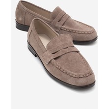 Luvi Valıa Vizon Süet Hakiki Deri Kadın Loafer Ayakkabı