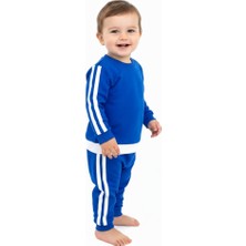 Murat Baby Yanları Çizgili Unisex Alt - Üst Takım 0-24 5 Renk