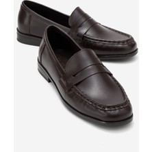 Luvi Valıa Kahverengi Cilt Hakiki Deri Kadın Loafer Ayakkabı