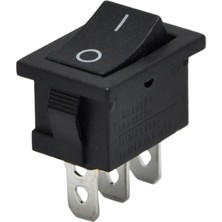 Demir Led Kare On-Off Işıksız Yükseltici Anahtar Siyah 3 Pinli Işıksız Switch (5 Adet)