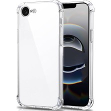 Case World Caseworld Apple iPhone 16E Kapak Kamera Korumalı Airbag Antishock Köşe Korumalı Şeffaf Silikon Kılıf