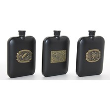 Paslanmaz Çelik Kabartmalı Tekli 6 Oz Matara