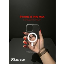 ZLTECH iPhone 15 Pro Max Uyumlu Magsafe Özellikli Sert Şeffaf Kılıf PLASTIC COVER