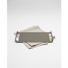 Vasa Concept Dekoratif Metal Tepsi – 40×20×3,5 cm | Gri Kahve Modern Sunum ve Orta Sehpa Tepsisi | Metal Dekor Ürünü | Organizer Skar TD-003 |