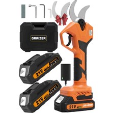 Graizer Tt-50 mm Dijital Kömürsüz Akülü Bağ Dal Ağaç Kesme Biçme Budama Şarjlı Makası Makas Makinesi