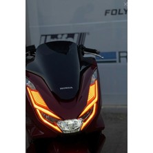 Banxtre Honda Pcx Için Kalın Full Kaplamalı Turuncu Renk Far Tasarım Film Sticker Seti (2021-2022-2023-2024 Model)