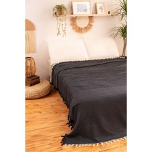 Ces Store %100 Pamuk Çift Kişilik Püsküllü Pike, Yatak Örtüsü 280X300CM