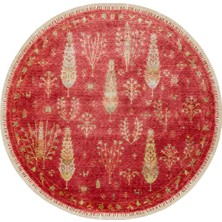 Kalesta Halı Milas 08 Red Autumn Q Uşaklı Kadınların Yoğun El Emeği ile Dokuduğu %100 Doğal Tencel Tezgah Halısı