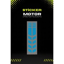 Banxtre Dekoratif Tampon Şeridi Mavi Motor ve Araba Için Etiket 27CMX7CM (1 Adet)