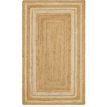 Kalesta Halı Maldiv 10 Natural White Jüt %100 El Dokuma Hasır Halı Antre, Hol, Balkon, Oturma Odası Halısı