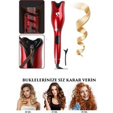 Prodiva Red Rose Marka Döner Başlıklı Saç Için Kıvırma Maşası Fm
