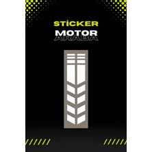 Banxtre Dekoratif Tampon Şeridi Beyaz Motor ve Araba Için Etiket 27CMX7CM (1 Adet)