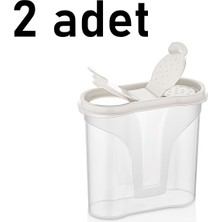 Nuit Concept 2ADET Baharatlık Qlux Ideas 300 ml Tuzluk Biberlik Ev Ofis Cafe Lokanta L-00536