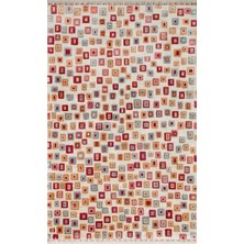 Kalesta Halı Milas 21 Beıge Multy Uşaklı Kadınların Yoğun El Emeği ile Dokuduğu %100 Doğal Tencel Tezgah Halısı