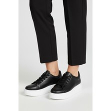 Uzero Casual Kadın Ayakkabı Günlük Spor Casual Siyah-Beyaz Ayakkabı