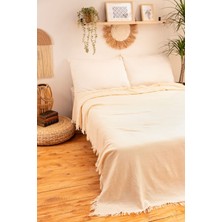 CES STORE 4 Kat Müslin Tek Kişilik Pike, %100 Pamuklu Yatak Örtüsü, Koltuk Şalı 160x220cm.