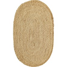 Kalesta Halı Maldiv 01E Natural Jüt %100 El Dokuma Hasır Halı Antre, Hol, Balkon, Oturma Odası Halısı