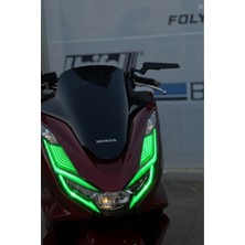 Banxtre Honda Pcx Için Kalın Full Kaplamalı Yeşil Renk Far Tasarım Film Sticker Seti (2021-2022-2023-2024 Model)