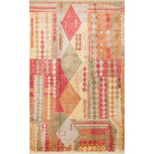 Kalesta Halı Milas 10 Red Autumn Uşaklı Kadınların Yoğun El Emeği ile Dokuduğu %100 Doğal Tencel Tezgah Halısı