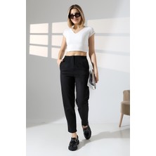 Lubiti Kadın Pensli Süet Pantolon/havuç Paça Yumuşak Dokulu Pantolon