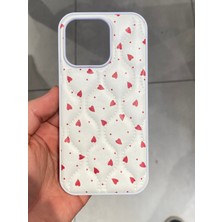 Iphone 16 Pro Uyumlu Kalp Desenli Telefon Kılıfı Dikiş Detaylı Suni Deri Kılıf