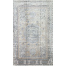 Kalesta Halı Kotor 04 Antrasit Gold Sık Dokuma Bambu ile Üretilen Modern ve Sade  Salon, Oturma Odası Halısı