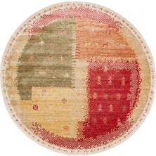 Kalesta Halı Milas 07 Beıge Autumn Q Uşaklı Kadınların Yoğun El Emeği ile Dokuduğu %100 Doğal Tencel Tezgah Halısı