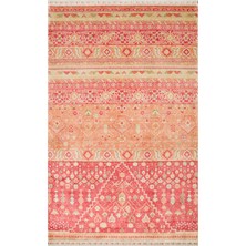 Kalesta Halı Milas 17 Red Autumn Uşaklı Kadınların Yoğun El Emeği ile Dokuduğu %100 Doğal Tencel Tezgah Halısı