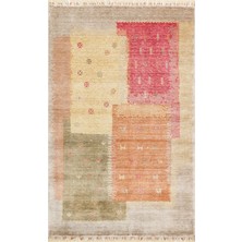 Kalesta Halı Milas 07 Beıge Autumn Uşaklı Kadınların Yoğun El Emeği ile Dokuduğu %100 Doğal Tencel Tezgah Halısı