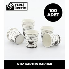 6 Oz Karton Bardak - 100 Adet
