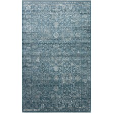 Kalesta Halı Pera 02 Navy Uşaklı Kadınların Yoğun El Emeği ile Dokunan Soyut Desenli, Salon Halısı