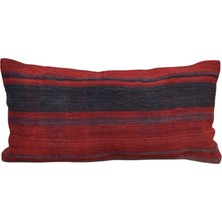 Zehra Abla Halı Yeni El Dokuma Dekoratif Lumbar Kilim Kırlent Yastık Kılıfı 6616