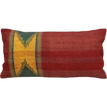 Kilim Antik El Dokuma Lumbar Kilim Kırlent Yastık Kılıfı 0324 - Yeni - Çok Renkli