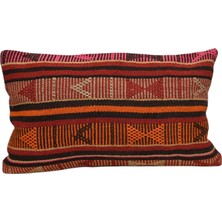 Kilim Antik El Dokuma Lumbar Kilim Kırlent Yastık Kılıfı 0273 - Yeni - Çok Renkli