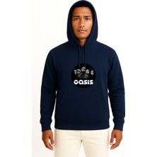 Bahriyeli Collection Kapüşonlu Oasis Ingiliz Rock Göğüs Baskılı Unisex Sweatshirt