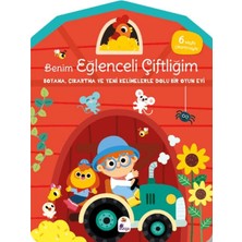 Benim Eğlenceli Çiftliğim-Boyama,çıkartma ve Yeni Kelimelerle Dolu Bir Oyun Evi(6 Sayfa Çı