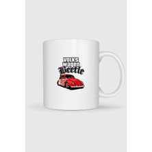 Bahriyeli Collection  Vw Beetle Retro Alevli Baskılı Kupa Bardak